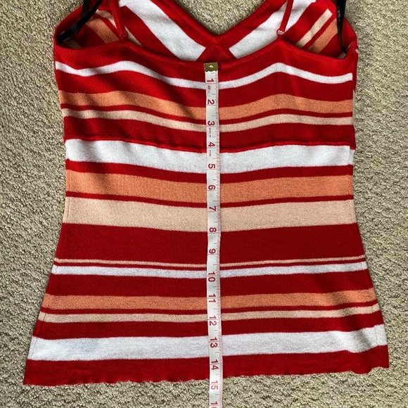 bebe cami cotton knit sweater stripe top Medium - Picture 9 of 12